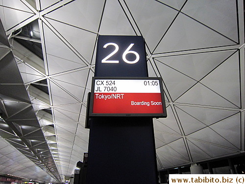 Waiting to board our flight home