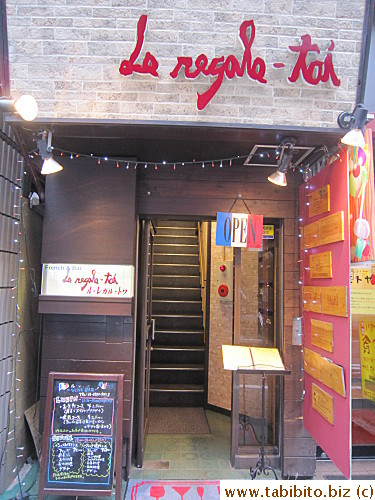 The restaurant is on the second floor