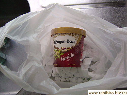 Free dry ice from the supermarket