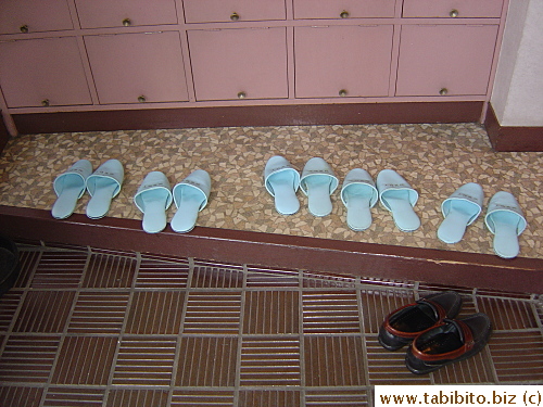 Slippers for patients at a clinic