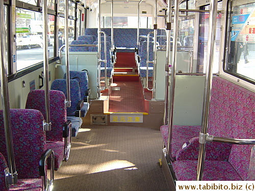 Inside a bus
