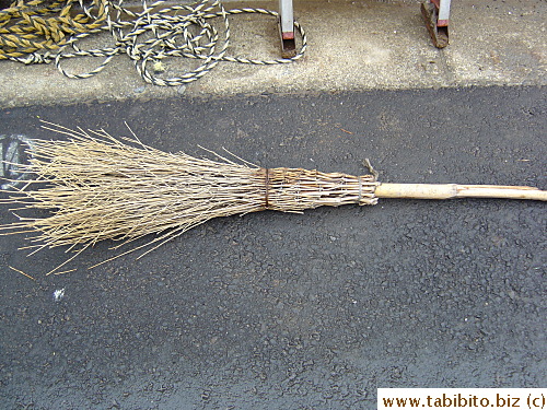 Straw broom found on a construction site