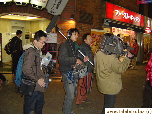 Filming in Shibuya