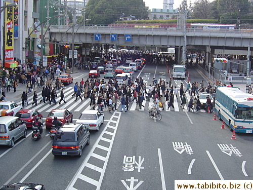 Crossing outside JR Ueno station