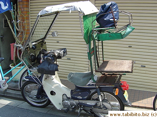 Typical motorbike for delivering restaurant food