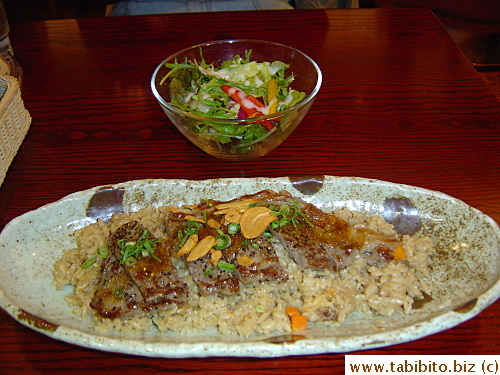 KL's lunch:Steak pilaf