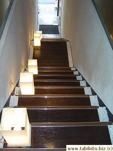 Stairs leading to the street