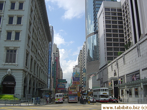 Nathan Road, our hotel on the right