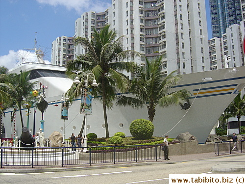 Kinda strange to see a ship in the middle of a street