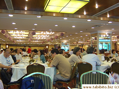 Everybody enjoying a yum cha lunch