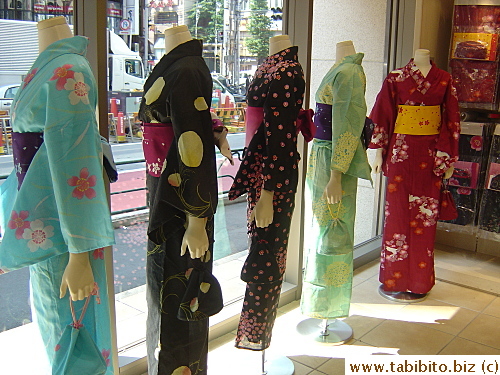 Colorful yukata for sale