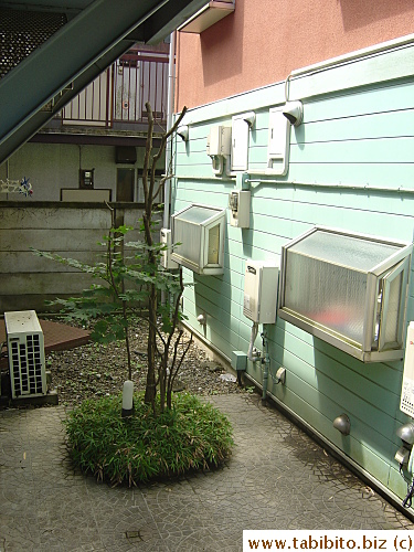 The tiny courtyard behind our apartment