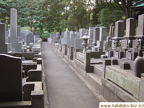 Cemetery adjacent to the temple