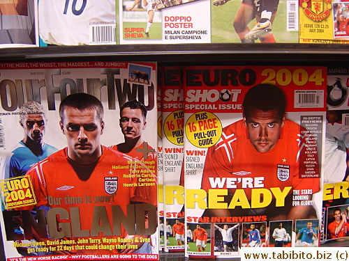 Soccer magazines are plentiful