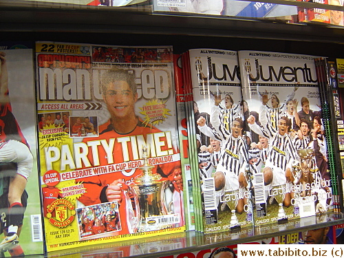 More soccer magazines than one can read