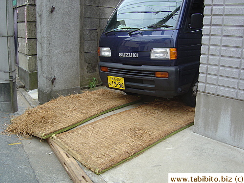 This driveway rut lined with tatty tatami (try to say the last two words real quick five times)