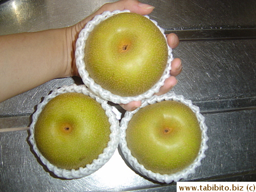 Sweet nashi pears
