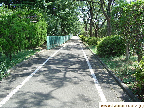 It feels great cycling on this quiet and leveled path