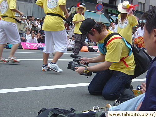 A Fuji Television staff films its own crew
