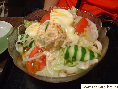Fung's mom had udon salad