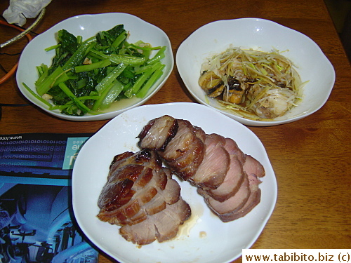 I also made Hong Kong style BBQ pork and stir-fried vegies for dinner that night