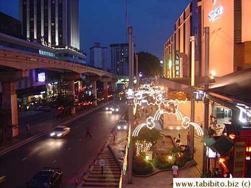 The street outside Sungei Wang Plaza, a mall just minutes from our hotel where we shopped almost everyday