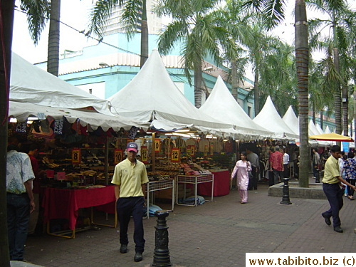 There are also stalls outside the market building