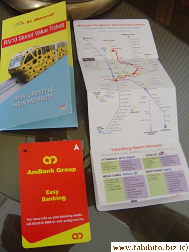 The monorail pass we got from our guide
