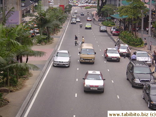 Crossing the roads in Kuala Lumpur takes guts