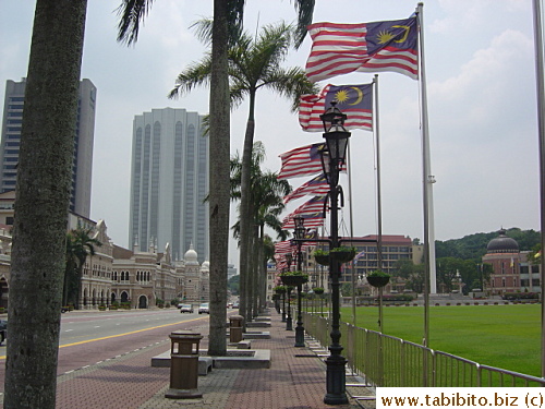 The street in between the Parliament and Independence Square