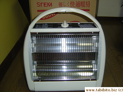 Our brand new shiny heater just out of its box
