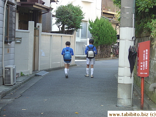 Boys going home after soccer practice