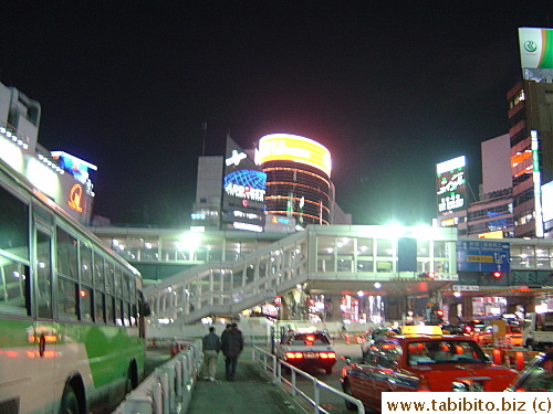 The less crowded side of the station in Shibuya