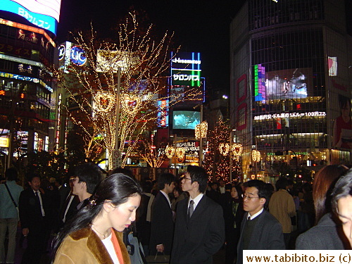 Shibuya decorated at Christmas