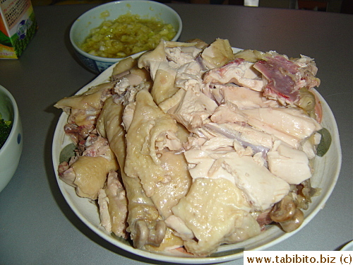 I cooked it HK style: Steamed and eaten with ginger scallion oil dip