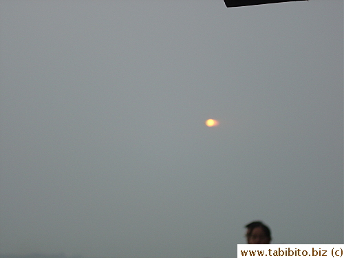 The sunset we came to Dansui to see. It was there for 10 seconds before being swallowed by thick clouds