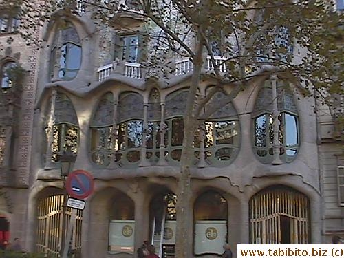 Casa Mila building in Barcelona displays the unique work of art by Antoni Gaudi