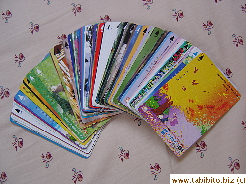 KL's metro card collection, all 107 of them