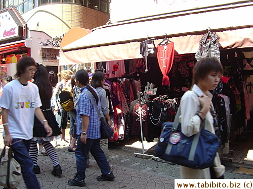 Typical clothing shop in the street