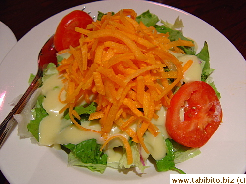 My garden salad with honey mustard dressing