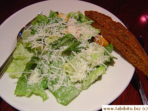KL's ceasar salad with garlic bread