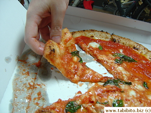 The Margherita pizza was soooo soggy that KL couldn't even lift it off the box for me to take its picture