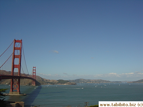 Golden Gate Bridge and the bay