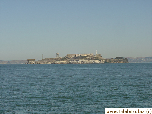 Alcatraz Island.  Dad said in the old days prisoners were fed heavy and fatty food so they would get fat and out of shape and wouldn't be able to escape the island by swimming in the ocean to San Francisco