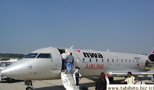 The tiniest plane I've ever flown in--from Birmingham to Detroit