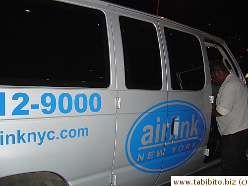 Our shuttle bus to the hotel