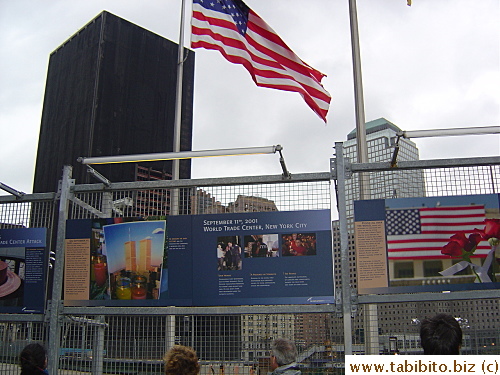 The overcast sky seems befitting to the somber site