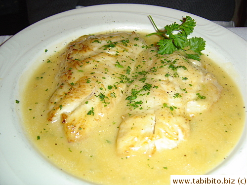KL enjoyed his sea bass in lemon and white wine sauce a lot. He was still talking about it in Tokyo
