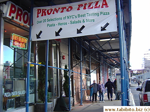 Pronto Pizza right next to the World Trade Center site