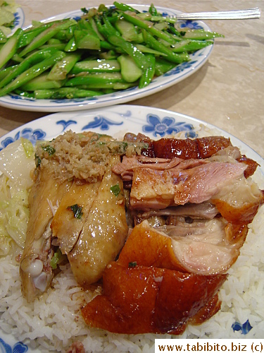 KL's roast duck and ginger/green onion chicken. I had a taste of the yummy chicken